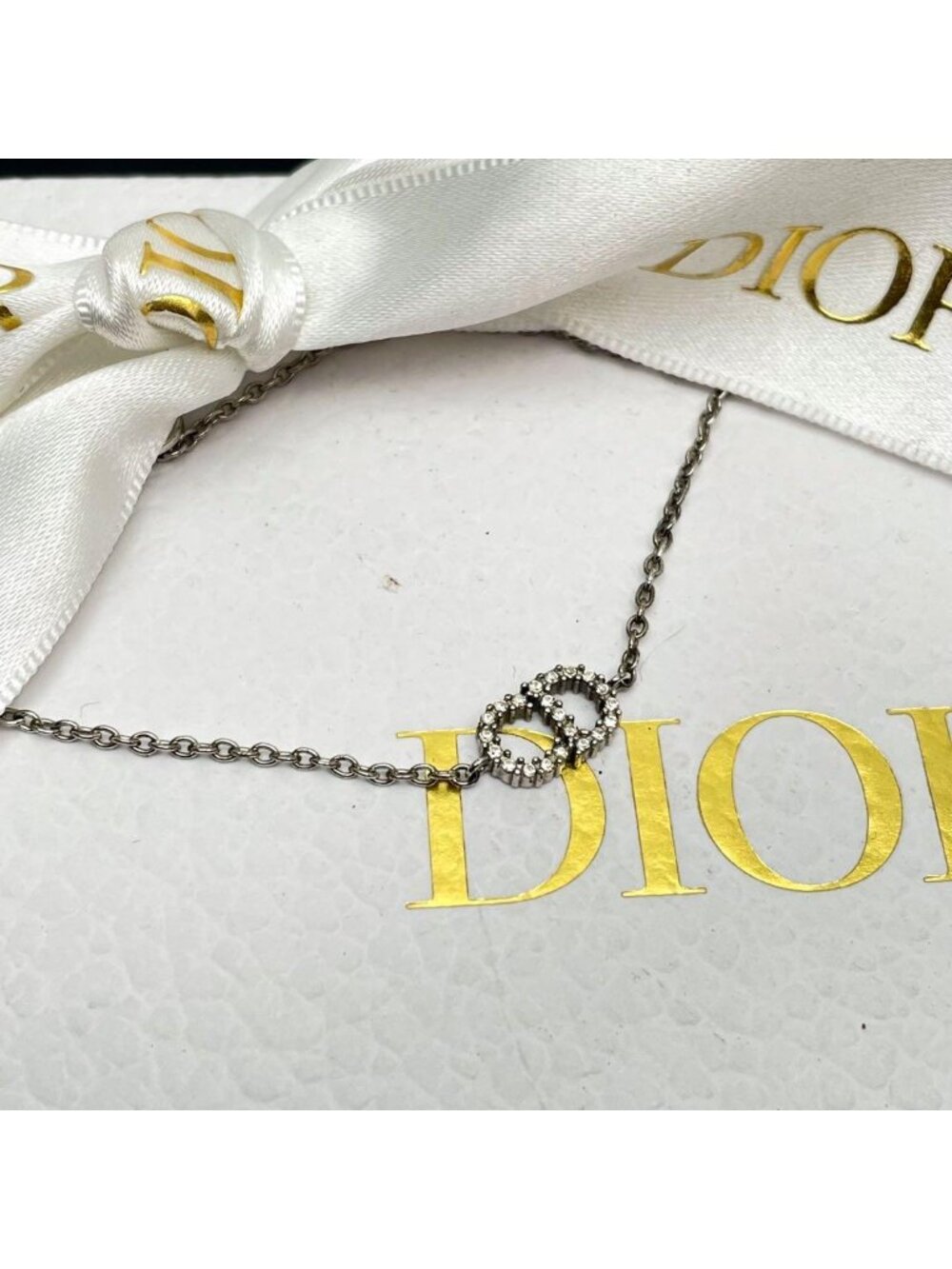 Dior Clair D Lune Bracelet CD Logo Rhinestone